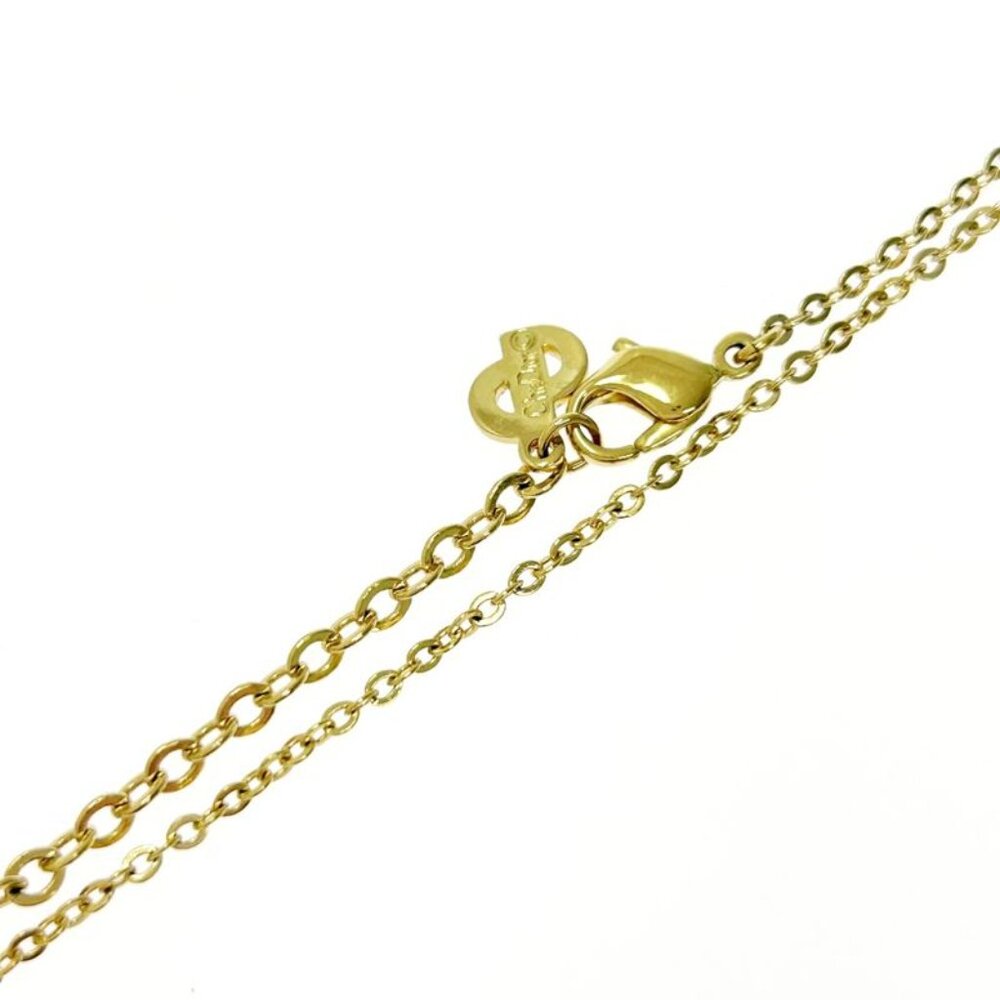 Christian Dior GP Rhinestone Logo Heart Necklace - Picture 6 of 7